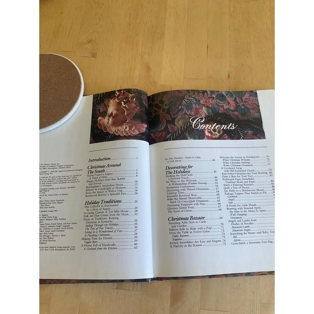 Christmas with Southern Living Books 1991 1992 Hardcover Holiday Decor Recipes - Picture 5 of 6